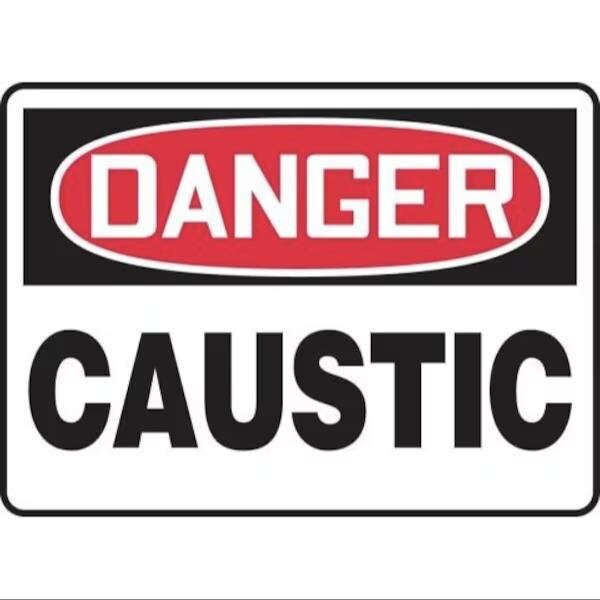 Accuform OSHA DANGER SAFETY SIGN CAUSTIC 10 in FRMCHL010VS - main